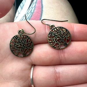 Tree of life bronze earrings